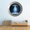UFO Alien Spaceship Porthole Wall Sticker