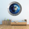 Planet Earth Space Porthole Wall Sticker