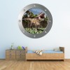 T-Rex Roar Dinosaur Porthole Wall Sticker