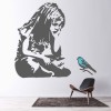 Blue Bird Girl Banksy Wall Sticker