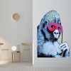 Pink Gorilla Mask Banksy Wall Sticker