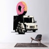 Donut Police Escort Banksy Wall Sticker