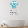Little Monsters, Take A Bath Kids Bathroom Wall Sticker