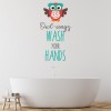 Owl-ways Wash Your Hands Kids Bathroom Wall Sticker