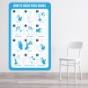 How To Wash Your Hands Bathroom Sign Wall Sticker