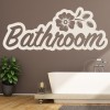 Bathroom Floral Sign Wall Sticker
