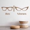 Men & Women Glasses Toilet Bathroom Wall Sticker