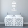 Wash Your Hands Crown Wall Sticker