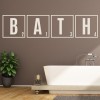 Bath Scrabble Tiles Bathroom Wall Sticker