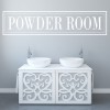 Powder Room Bathroom Sign Wall Sticker