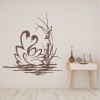 Two Swans On Lake Wall Sticker