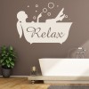 Relax Bath Bathroom Bubbles Wall Sticker