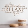 Relax Bathroom Words Wall Sticker