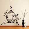Single Bird Cage & Birds Wall Sticker