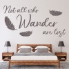 Not All Who Wander Travel Quote Wall Sticker