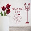 All You Need Is Love Lamp Post Wall Sticker