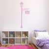 Personalised Name Pink Lamp Post Wall Sticker