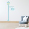 Personalised Name Blue Lamp Post Wall Sticker