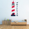Personalised Name Red Lighthouse Wall Sticker
