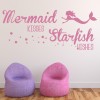 Mermaid & Starfish Quote Wall Sticker