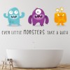 Little Monsters Take A Bath Bathroom Wall Sticker