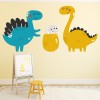 Blue & Yellow Dino Family Nursery Wall Sticker