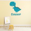 Personalised Name Blue T-Rex Dinosaur Wall Sticker