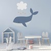Whale & Cloud Nursery Wall Sticker