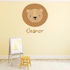 Personalised Name Cute Lion Wall Sticker