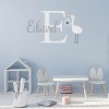 Personalised Name & Initial Blue Stork Wall Sticker