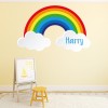 Personalised Name Cloud & Rainbow Wall Sticker