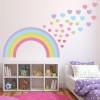 Love Heart Rainbow Childrens Wall Sticker
