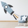 Space Rocket Nursery Wall Sticker