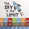 The Sky Is The Limit Rocket Nursery Wall Sticker