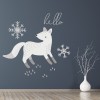 Hello, Grey Winter Fox Nursery Wall Sticker