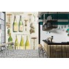 White Wine Collage Wall Mural by Michael Clark