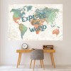 Explore the World I Wall Sticker by Veronique Charron