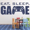 Eat Sleep Game Controlller Gamer Kids Wall Sticker