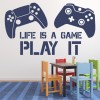 Life Is A Game Play It Gamer Kids Wall Sticker