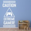 Caution! Extreme Gamer! Gaming Kids Wall Sticker