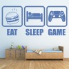 Eat Sleep Game Repeat Kids Gaming Wall Sticker