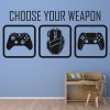 Choose Your Weapon Gaming Gamer Kids Wall Sticker