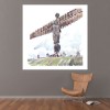 Newcastle Angel of the North Wall Sticker by Richard Briggs