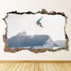 Snowboarding 3D Hole In The Wall Sticker