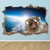 Astronaut Space 3D Hole In The Wall Sticker