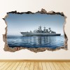 War Ship Navy 3D Hole In The Wall Sticker
