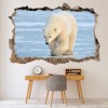 Polar Bear 3D Hole In The Wall Sticker