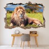 King Lion 3D Hole In The Wall Sticker