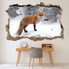 Fox 3D Hole In The Wall Sticker