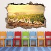 Lion Cubs 3D Hole In The Wall Sticker